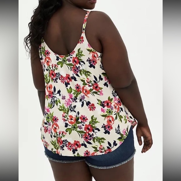 Torrid Floral Tank Top with Adjustable Straps - Picture 3 of 6